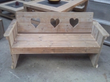 Bench with hearts